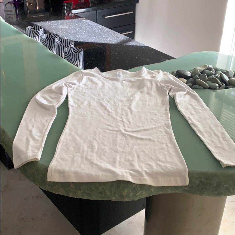in your face apparel long sleeve white shirt
